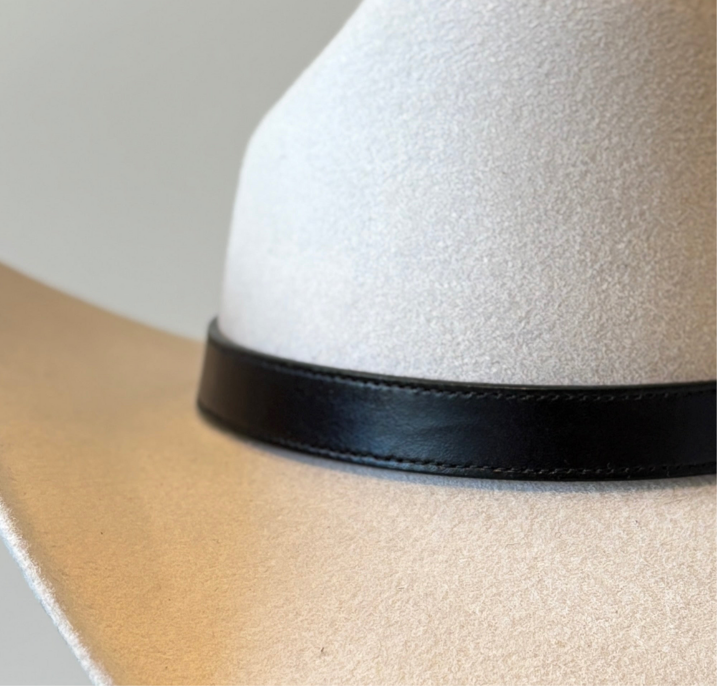 Black Leather Hat Band