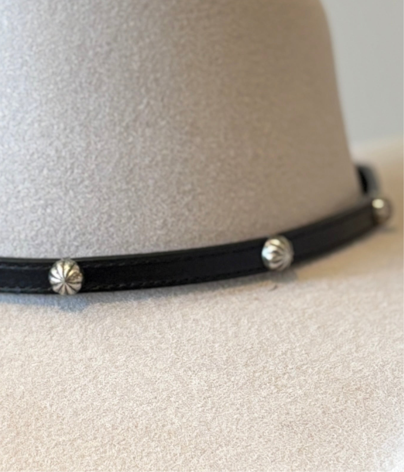 Black Leather Hat Band