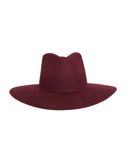 Teardrop Fedora in Burgundy