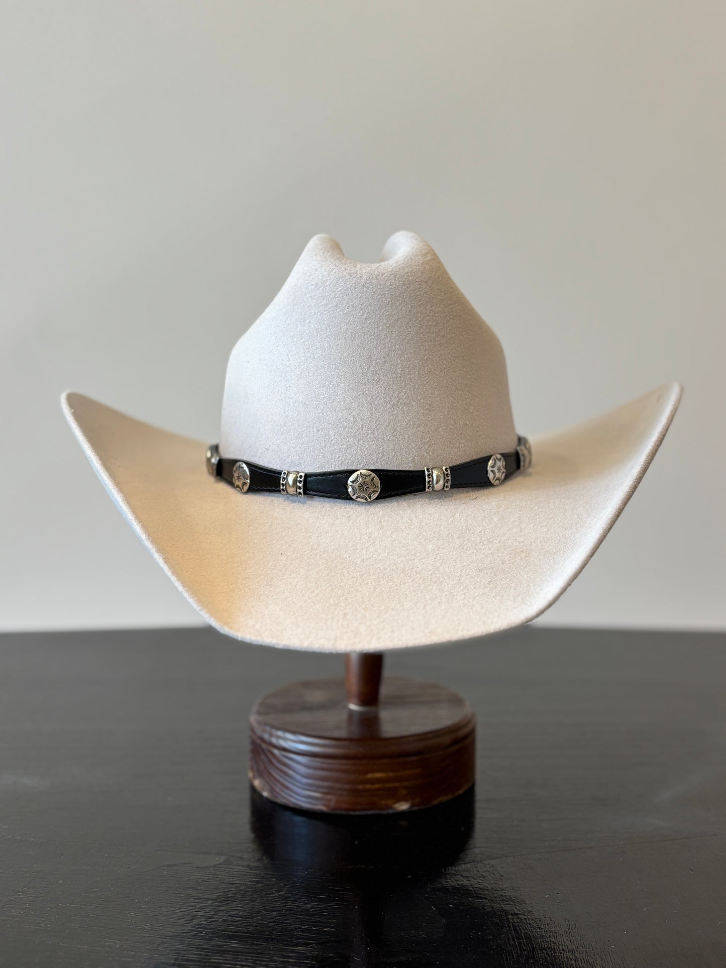 Black Leather Hat Band