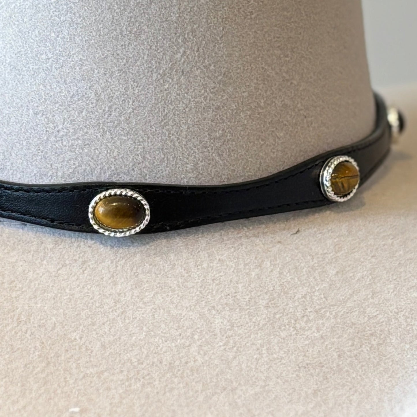 Brown Leather Hat Band
