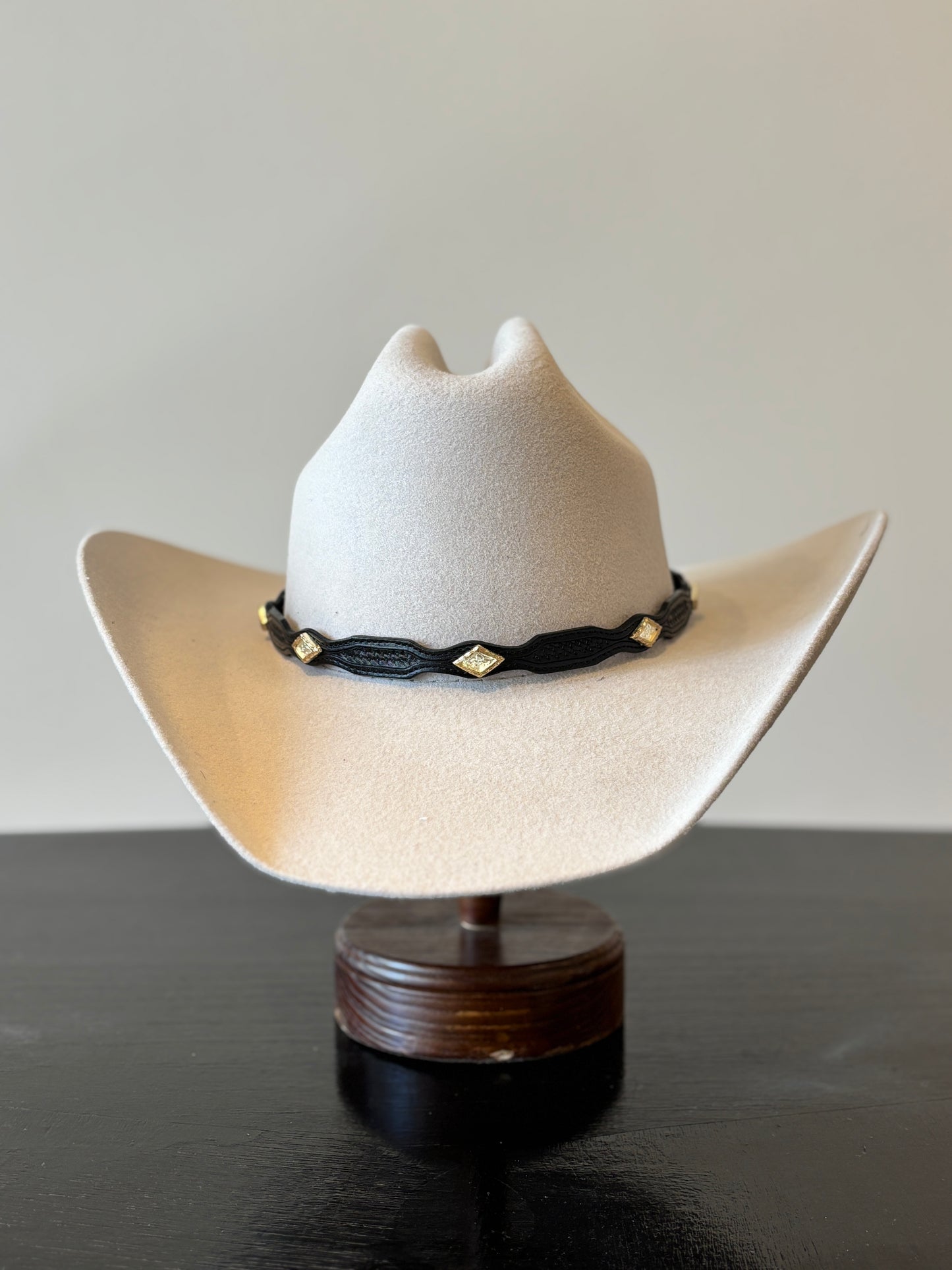 Black Leather Hat Band