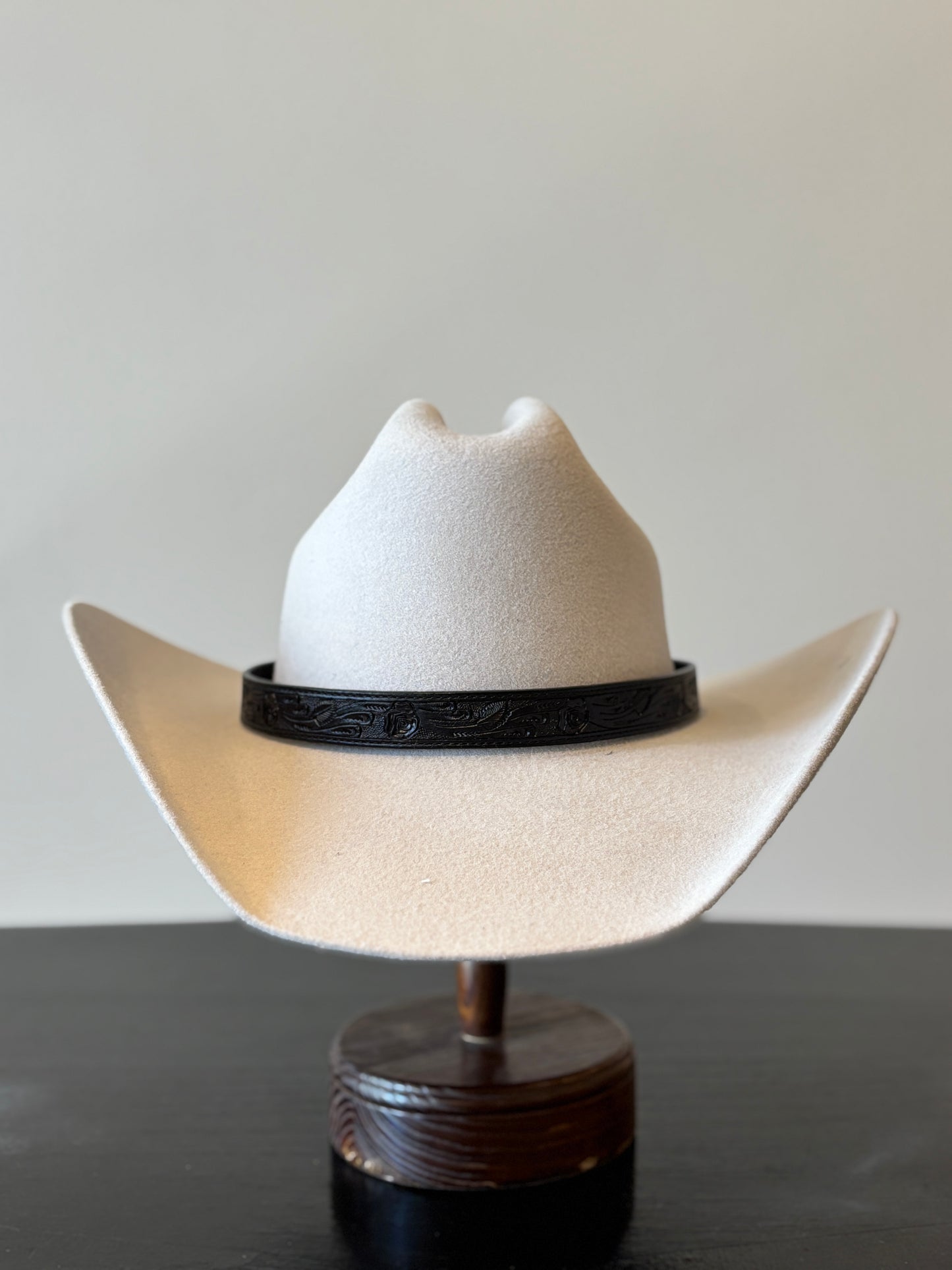 Black Leather Hat Band