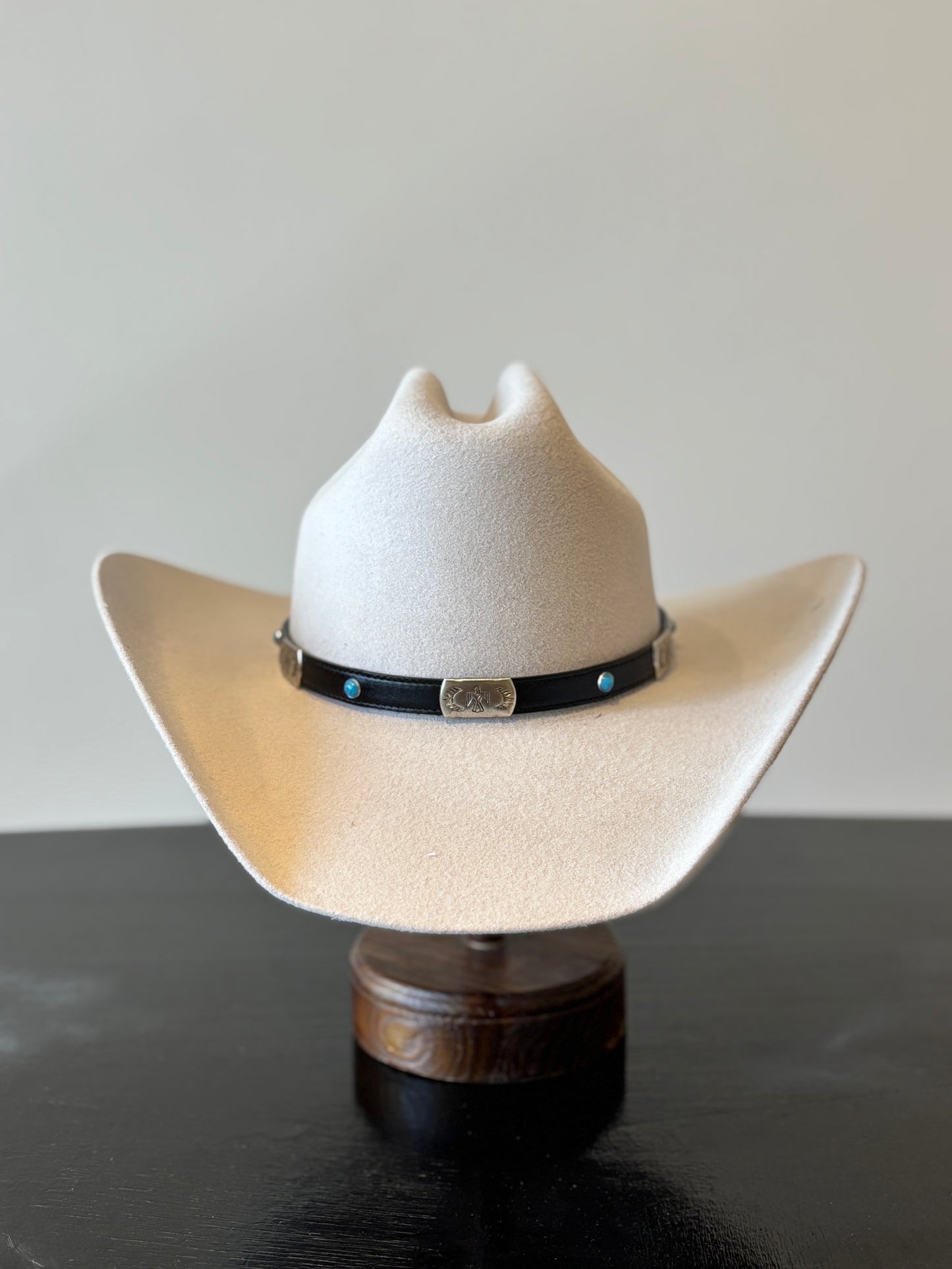 Black Leather Hat Band