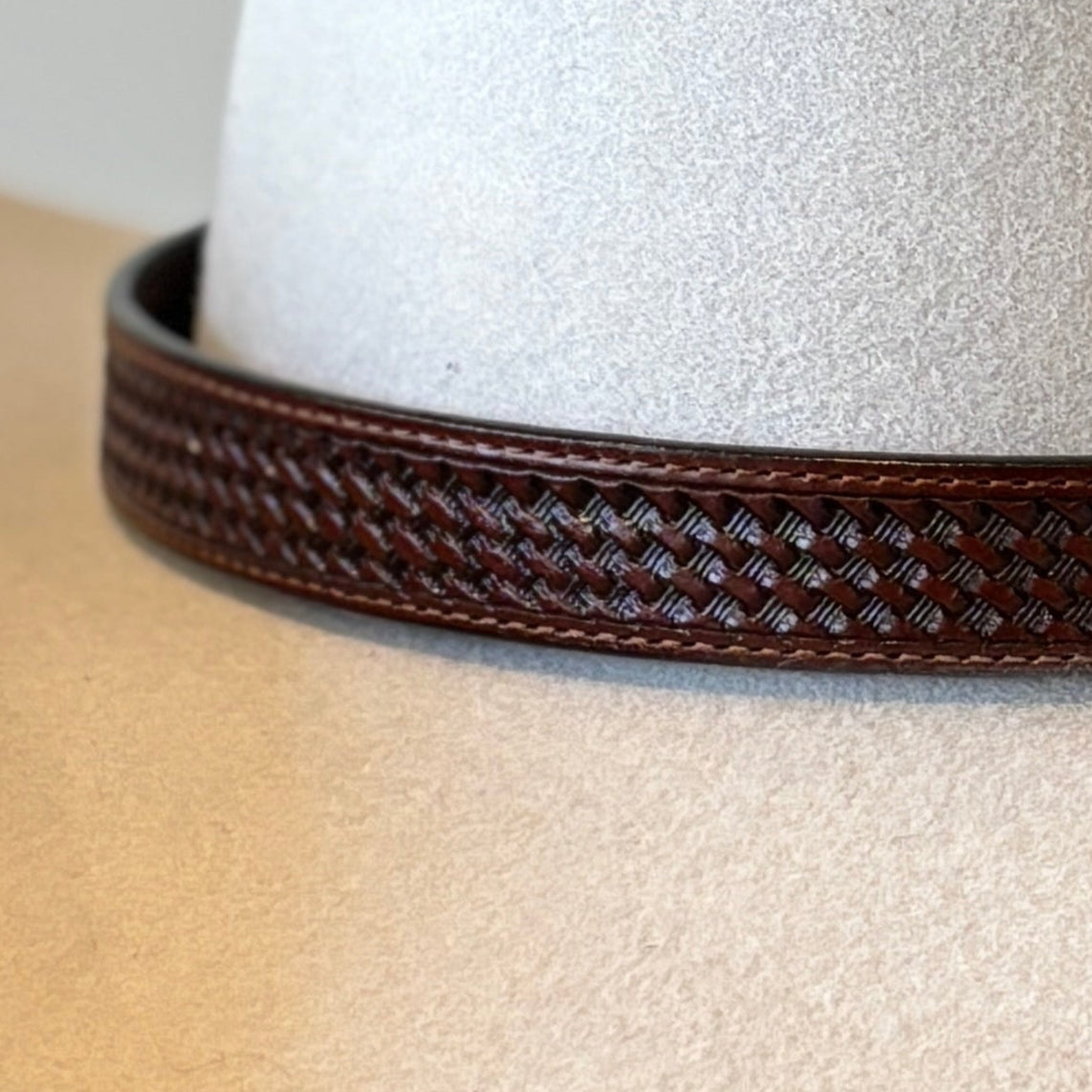 Brown Leather Hat Band