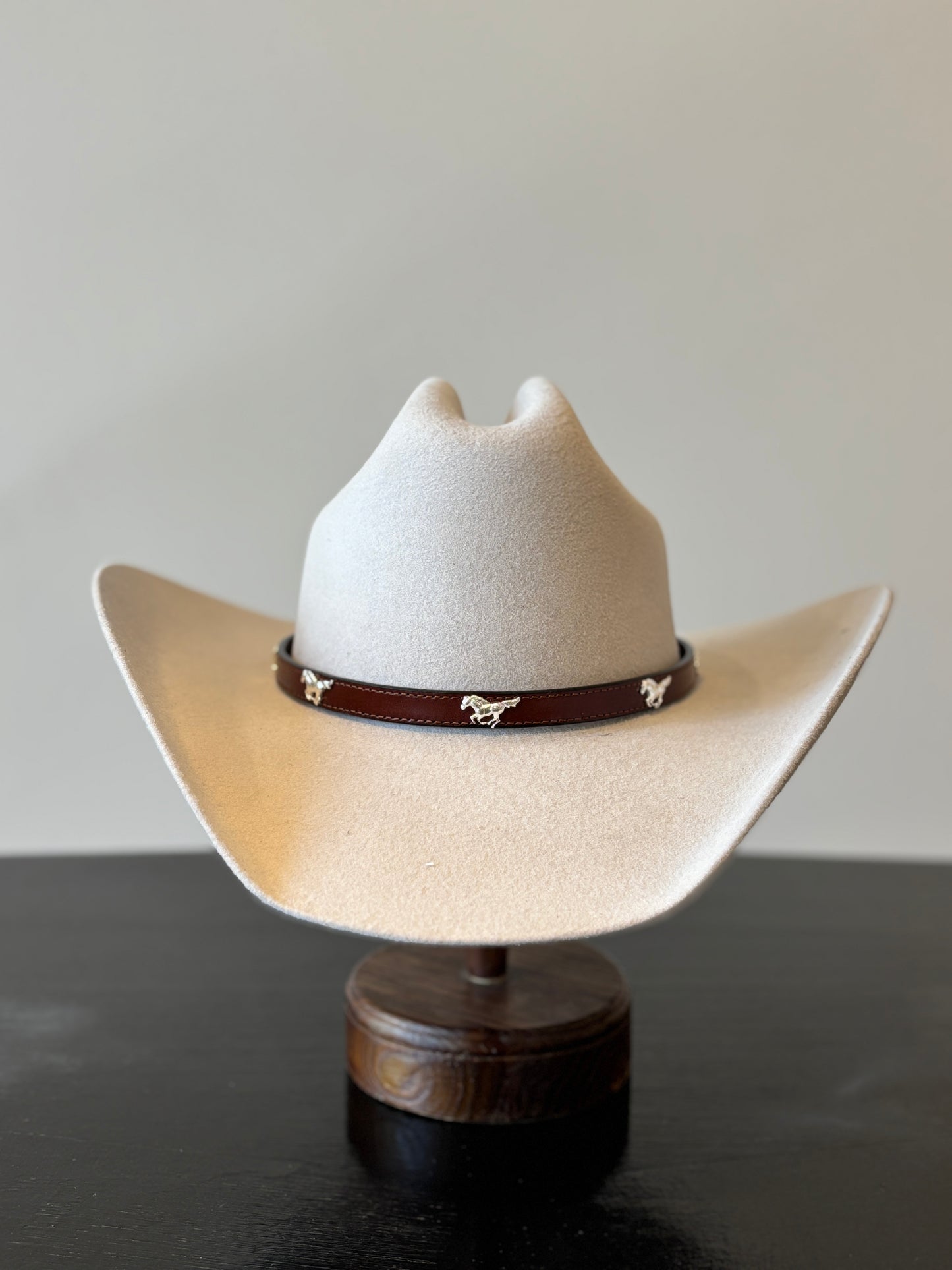 Brown Leather Hat Band
