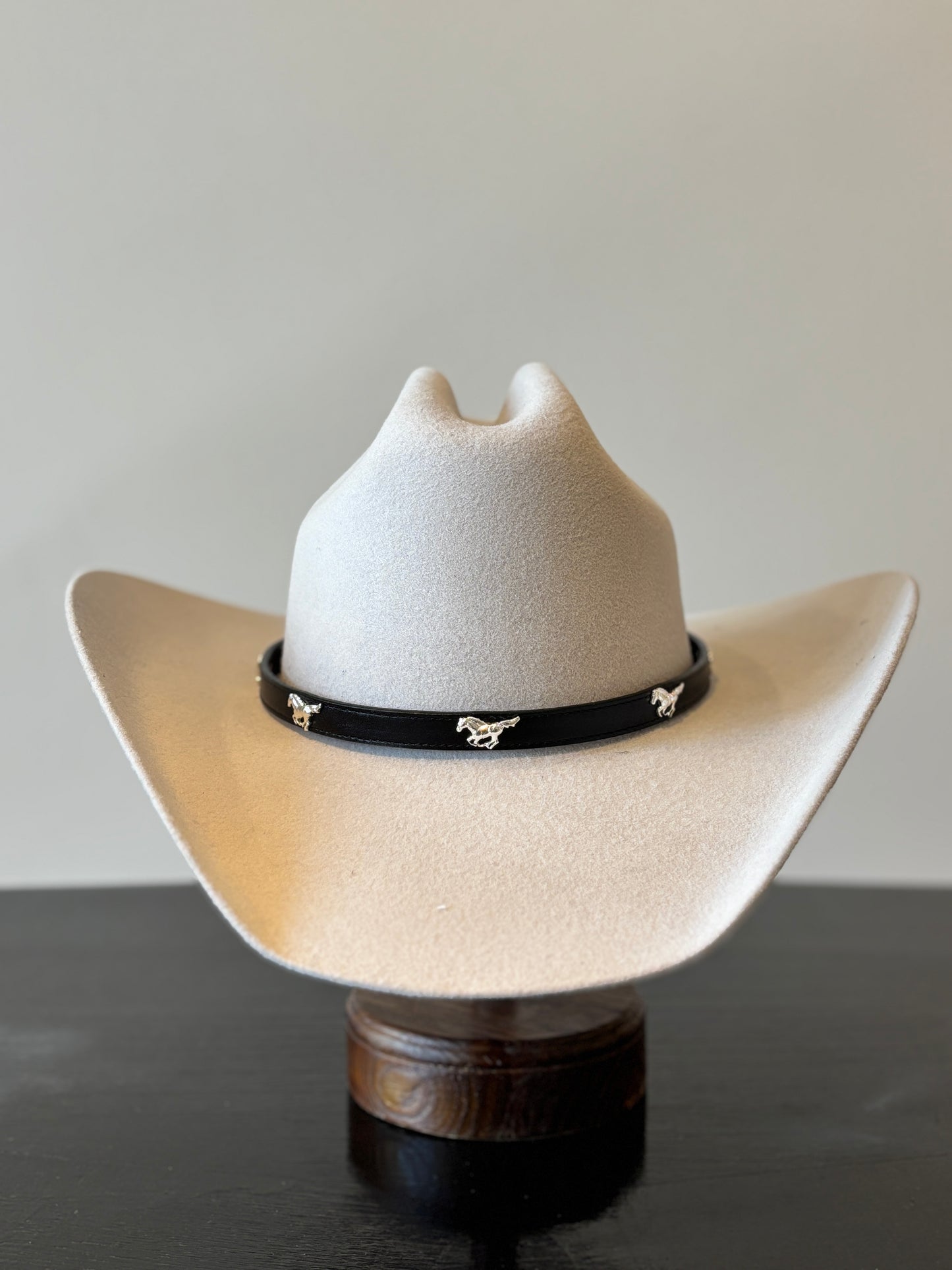 Black Leather Hat Band