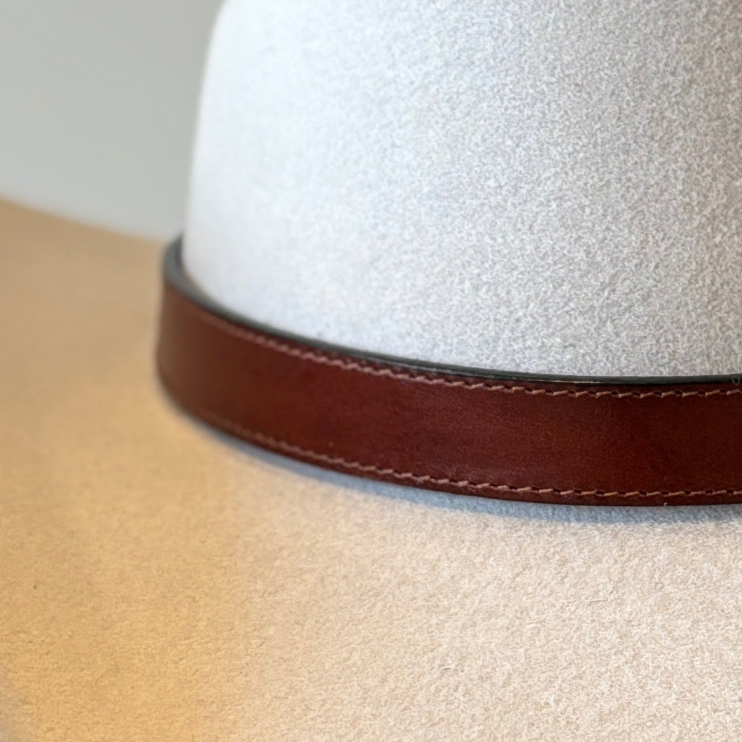 Brown Leather Hat Band