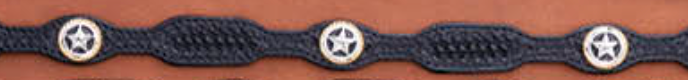 Black Leather Hat Band