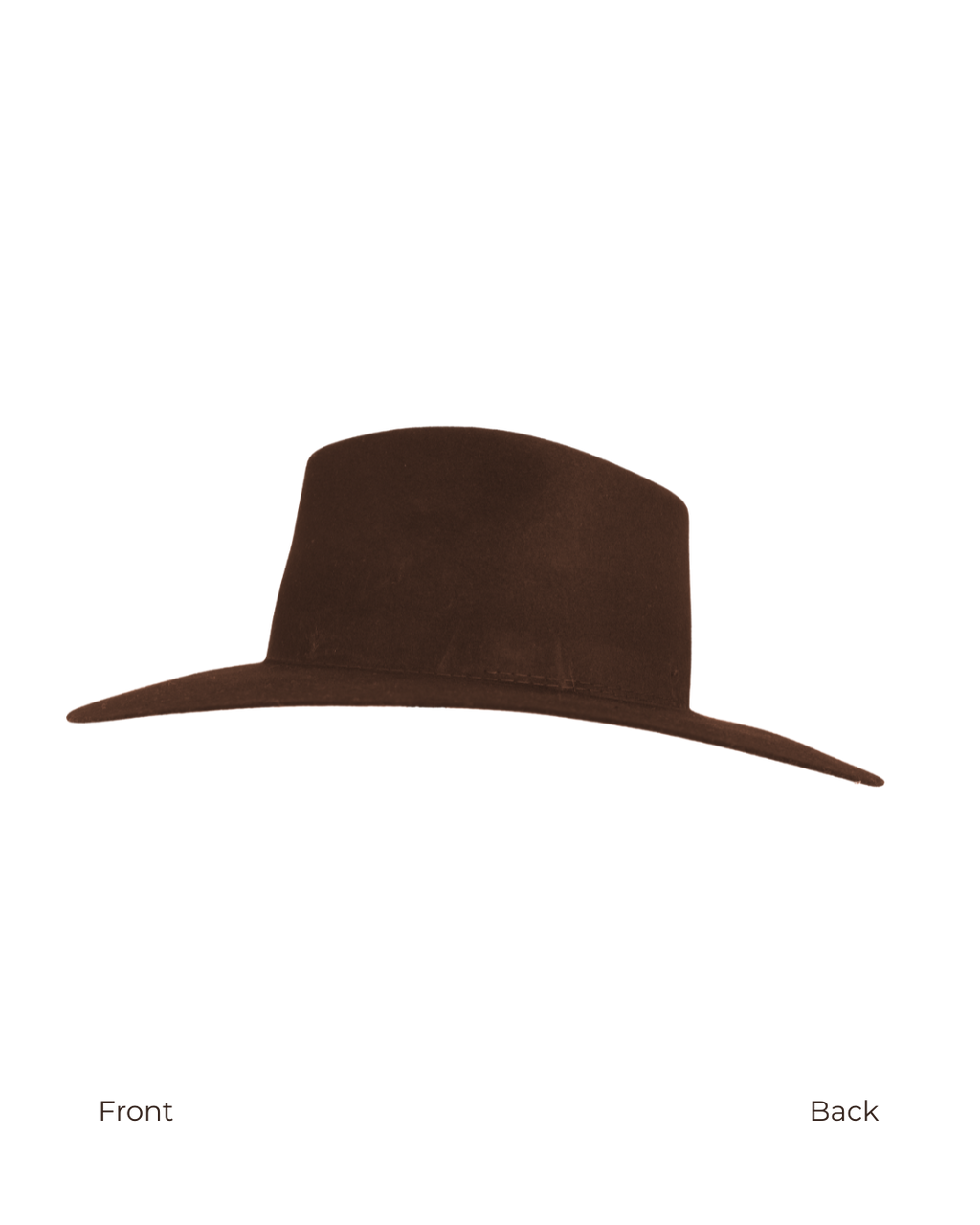 Teardrop Fedora in Brown