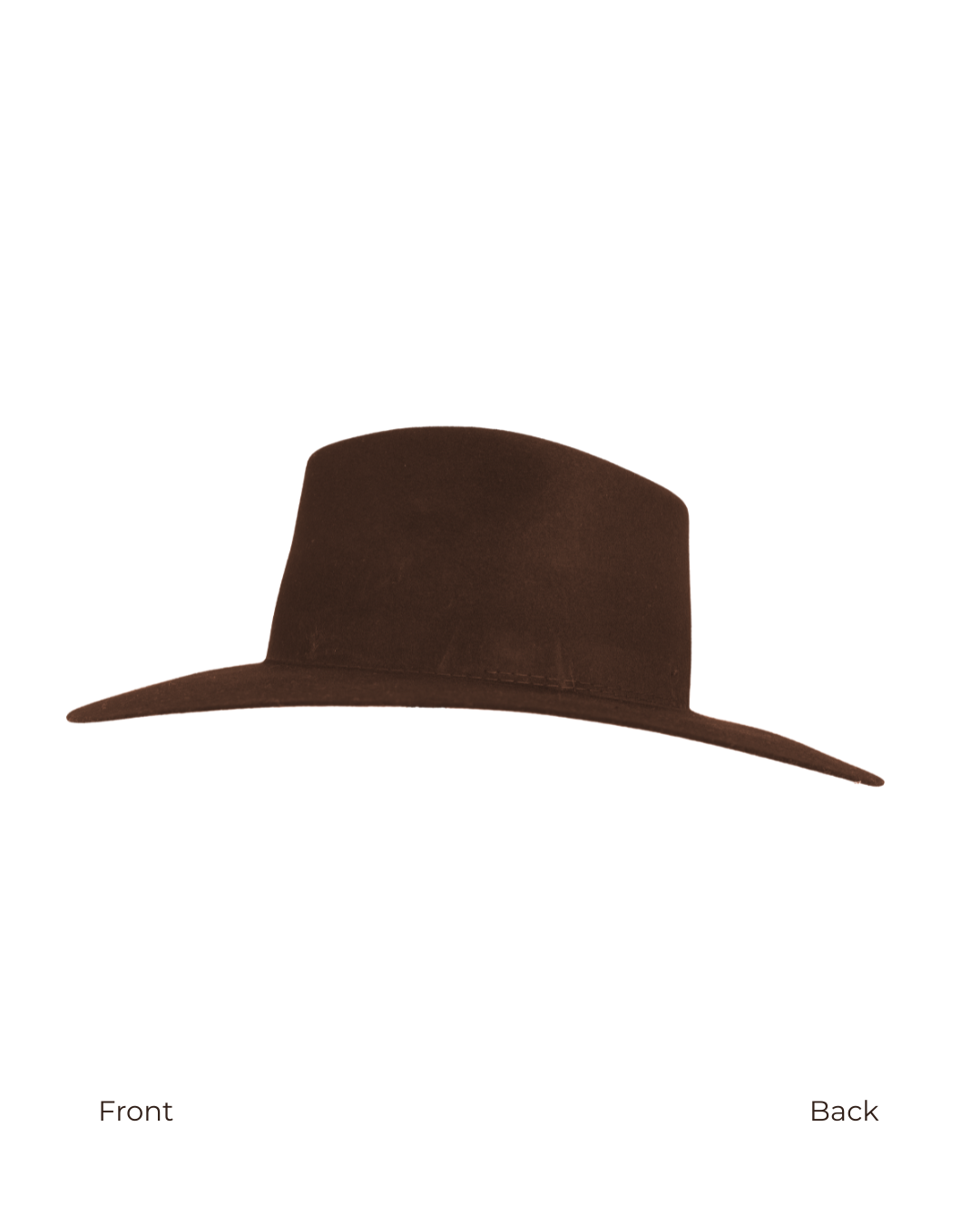 Teardrop Fedora in Brown