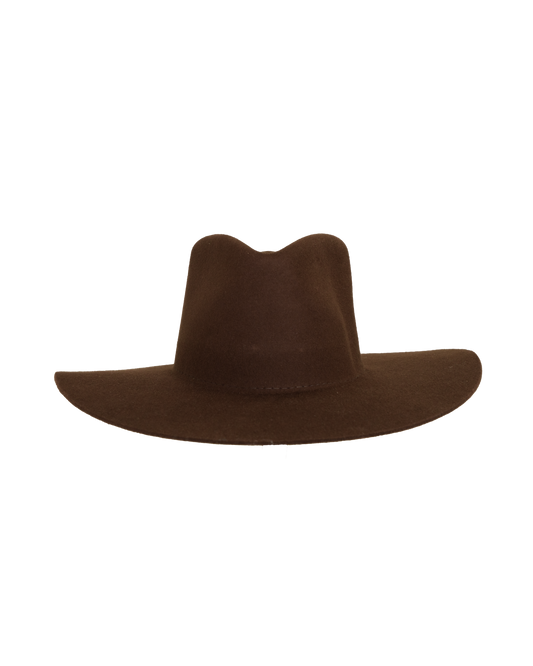 Teardrop Fedora in Brown