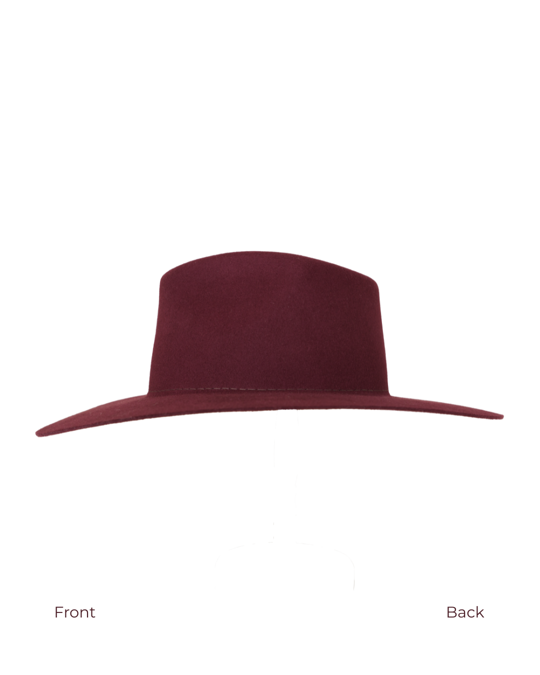 Teardrop Fedora in Burgundy