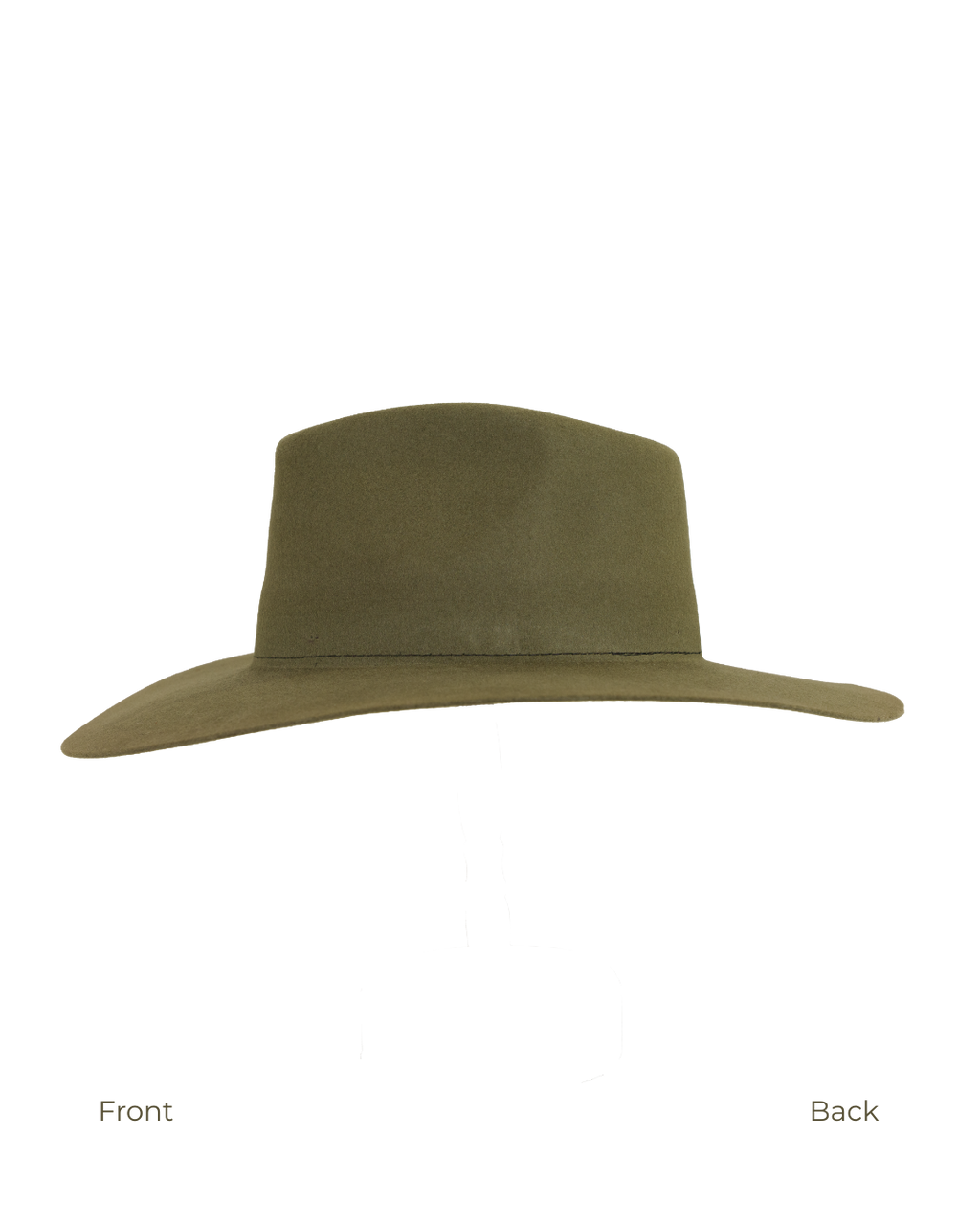 Teardrop Fedora in Olive