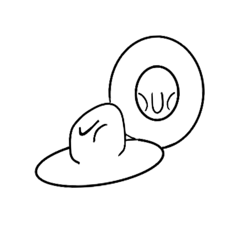 Sketched illustration of a gus crown hat shape 