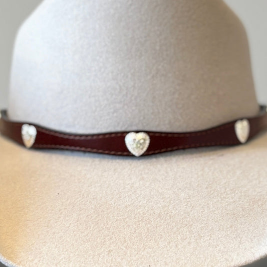 Brown Leather Hat Band