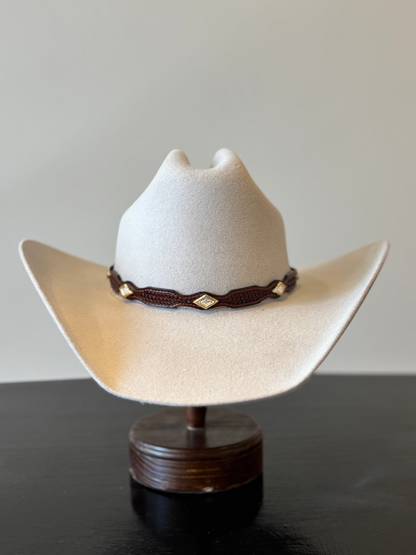 Brown Leather Hat Band