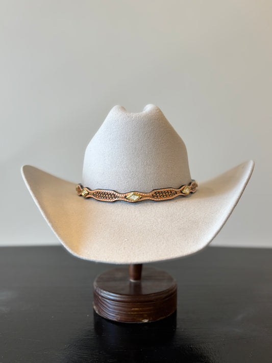 Tan Leather Hat Band