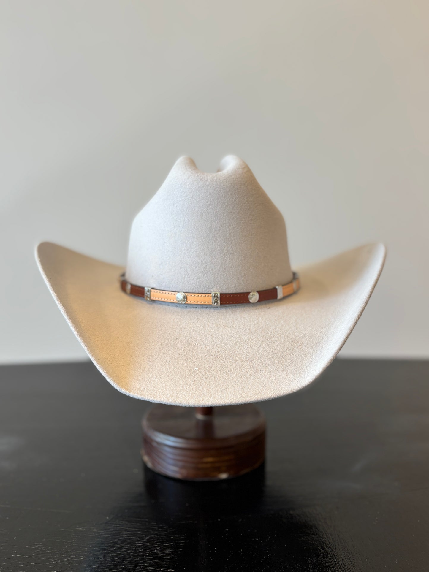Brown Leather Hat Band
