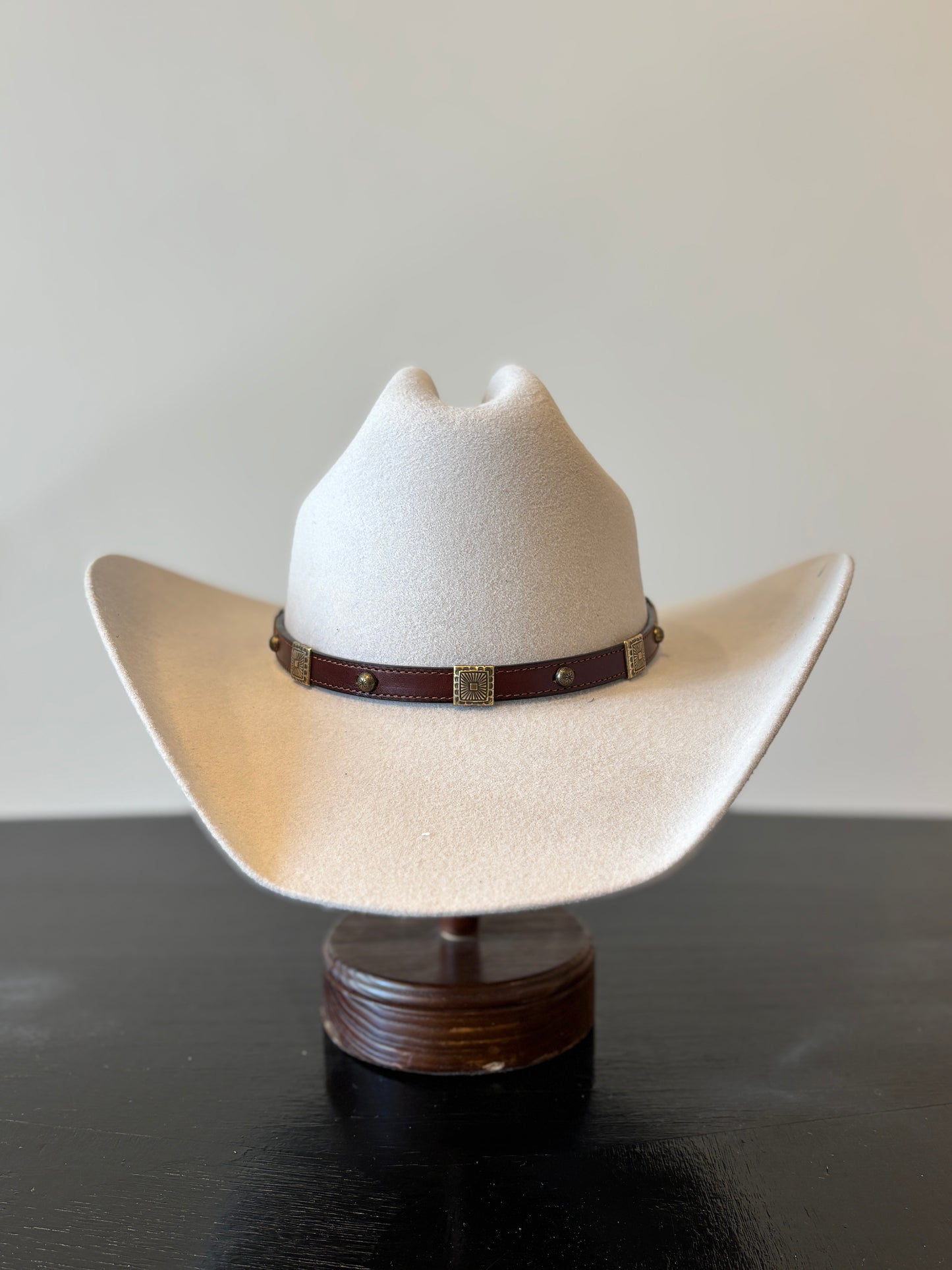 Brown Leather Hat Band