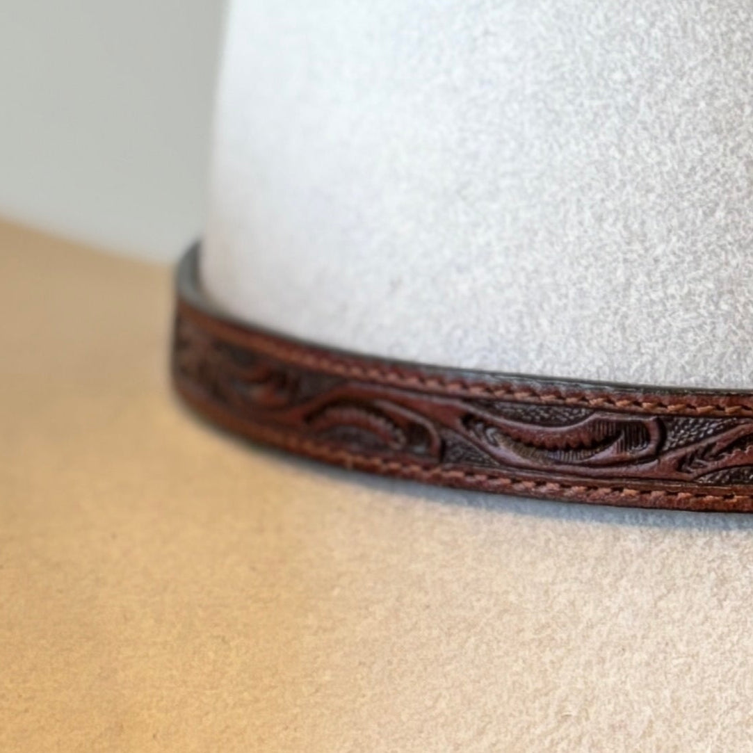 Brown Leather Hat Band