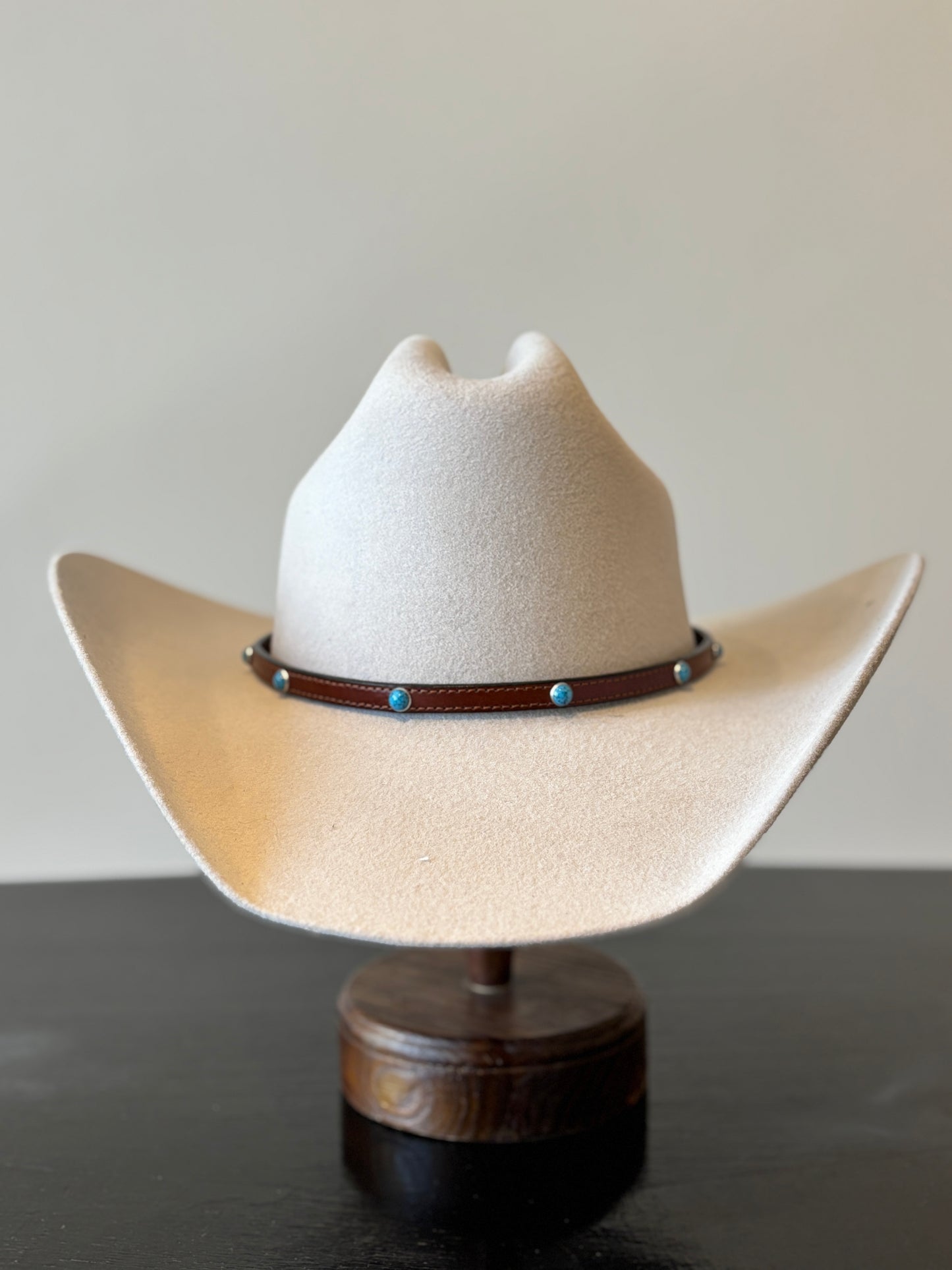 Brown Leather Hat Band