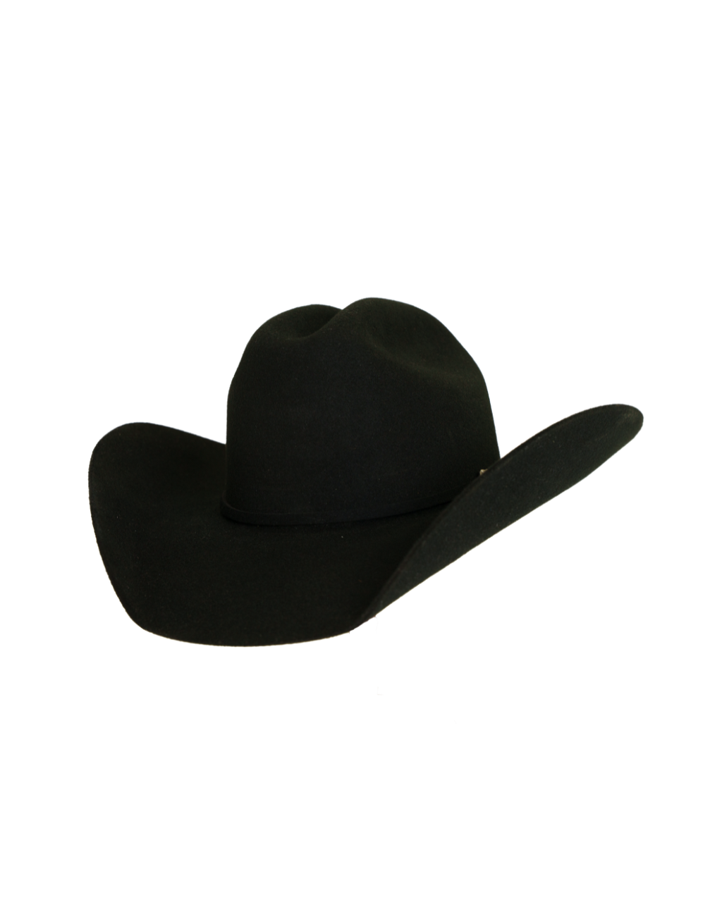 Dallas Cattleman black cowboy hat, three-quarter front view