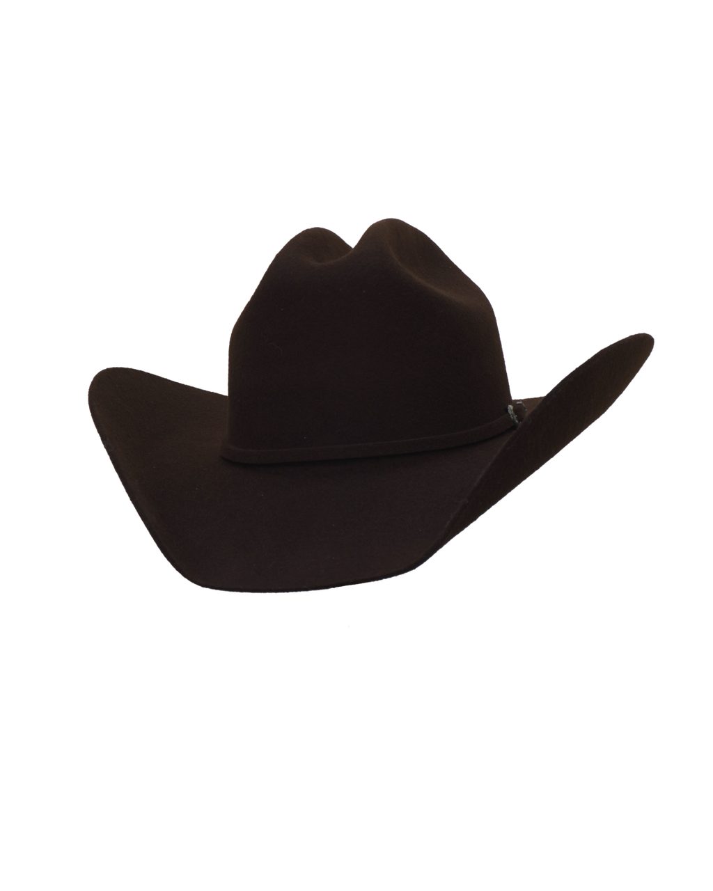 Dallas Cattleman chocolate cowboy hat, three-quarter front view
