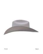 Dallas Cattleman silverbelly cowboy hat, side view, front to back