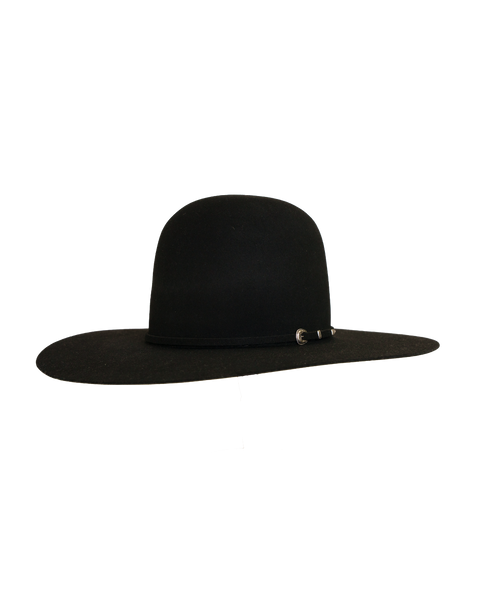 7X Open Crown in Black – Hats By Parker Thomas