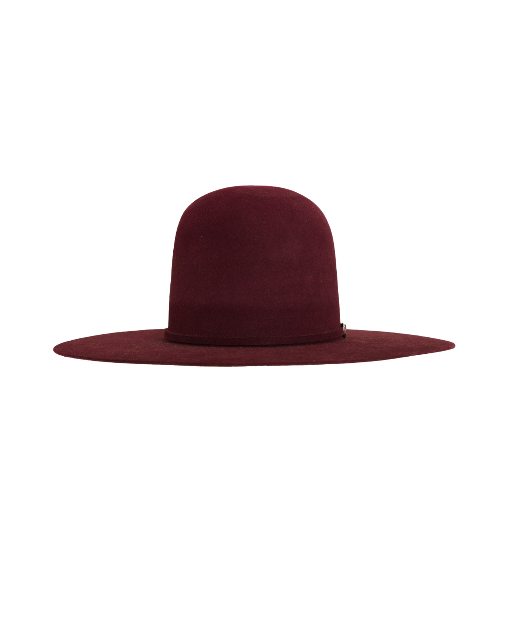 open crown merlot hat, three-quarter front view