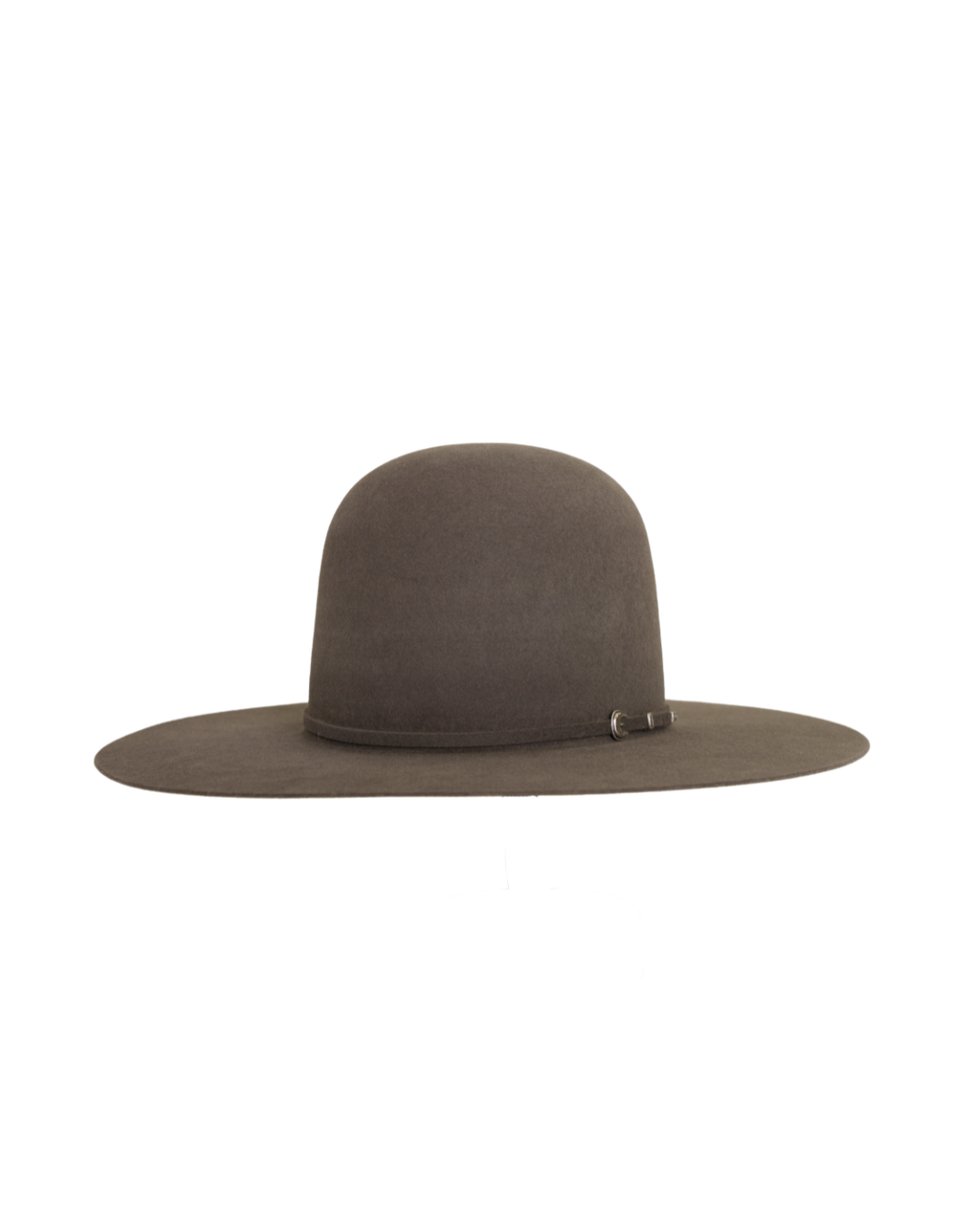 open crown slate hat, three-quarter front view