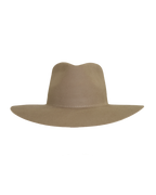 Mushroom teardrop fedora hat, front view